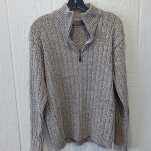 Oscar de la Renta sweater zip up neck XL
